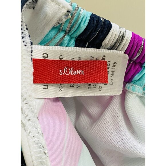 S. Oliver Bikini Top Multicolor Underwired Bra 40DDD Swimsuit Top Only - Picture 3 of 7